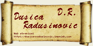 Dušica Radusinović vizit kartica